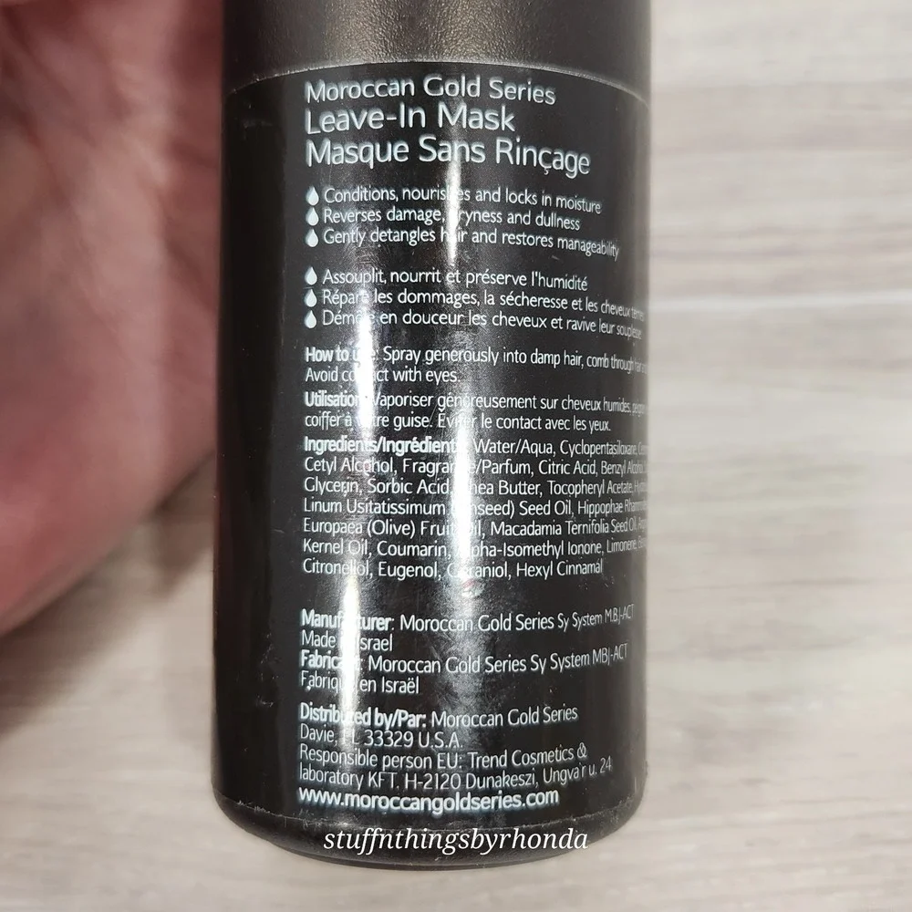 Moroccan Gold Series Leave-in Hair Mask Spray -‎ 4.2oz New Without Box